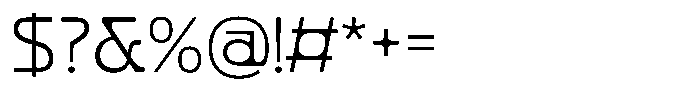 Figola Thin Font OTHER CHARS