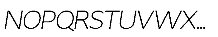 Fikao Sans Extra Light Italic Font UPPERCASE