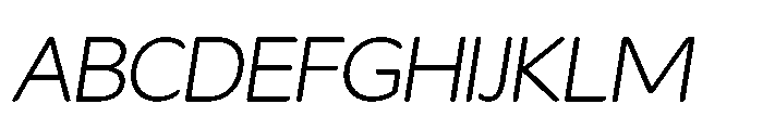 Fikao Sans Light Italic Font UPPERCASE