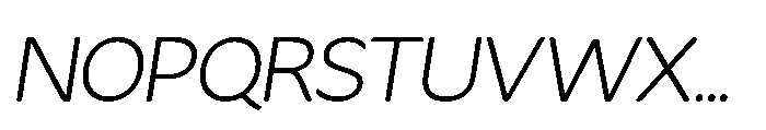 Fikao Sans Light Italic Font UPPERCASE