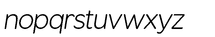Fikao Sans Light Italic Font LOWERCASE