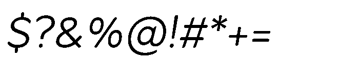 Fikao Sans Regular Italic Font OTHER CHARS