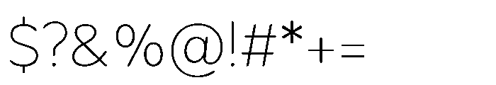 Fikao Sans Thin Font OTHER CHARS
