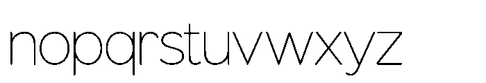 Fikao Sans Thin Font LOWERCASE