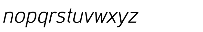 Finador Light Oblique Font LOWERCASE