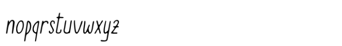 Final Notes Thin Thin Slant Font LOWERCASE