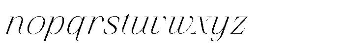 Finico Extra Light Italic Font LOWERCASE