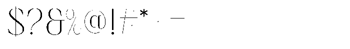 Finico Extra Light Font OTHER CHARS
