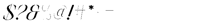 Finico Medium Italic Font OTHER CHARS