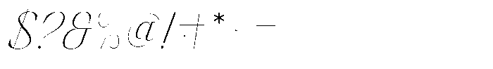 Finico Thin Italic Font OTHER CHARS