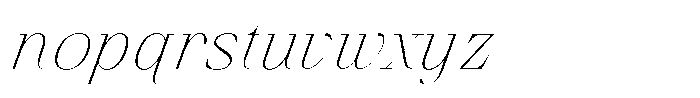 Finico Thin Italic Font LOWERCASE