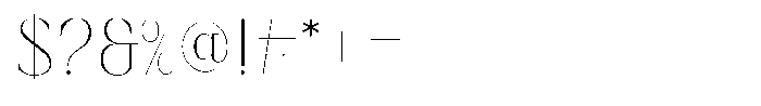Finico Thin Font OTHER CHARS