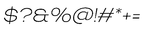Finlado Extra Light Oblique Font OTHER CHARS