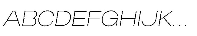Finlado Thin Oblique Font UPPERCASE