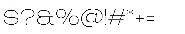 Finlado Thin Font OTHER CHARS