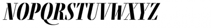 Fino Stencil Bold Italic Font LOWERCASE
