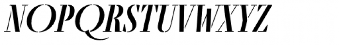 Fino Stencil Medium Italic Font UPPERCASE