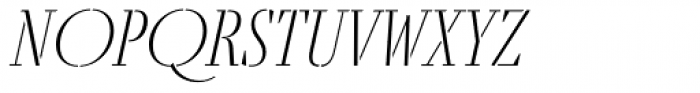 Fino Stencil Thin Italic Font UPPERCASE