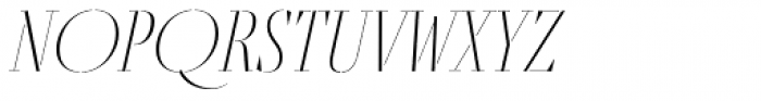 Fino Stencil Title UltraThin Italic Font UPPERCASE