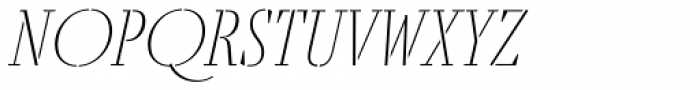 Fino Stencil Ultra Thin Italic Font UPPERCASE