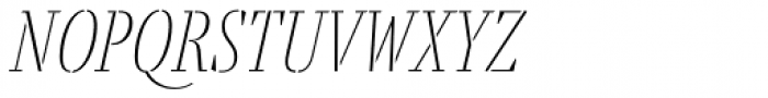 Fino Stencil UltraThin Italic Font LOWERCASE