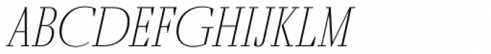 Fino Ultra Thin Italic Font UPPERCASE
