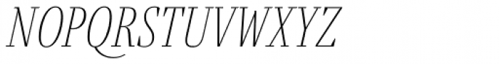 Fino Ultra Thin Italic Font LOWERCASE