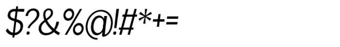 Fintalux Condensed Italic Font OTHER CHARS