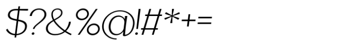 Fintalux Extra Light Expended Italic Font OTHER CHARS