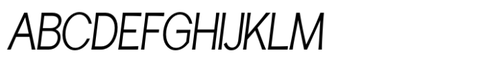 Fintalux Light Condensed Italic Font UPPERCASE