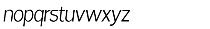 Fintalux Light Condensed Italic Font LOWERCASE