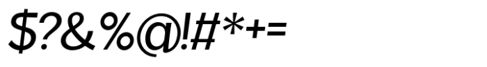 Fintalux Medium Italic Font OTHER CHARS