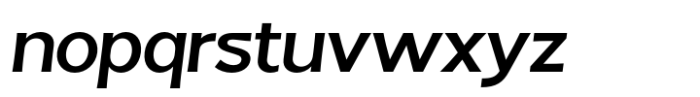 Fintalux Semi Bold Expended Italic Font LOWERCASE