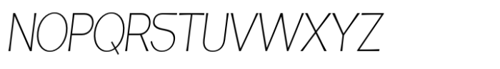 Fintalux Thin Condensed Italic Font UPPERCASE
