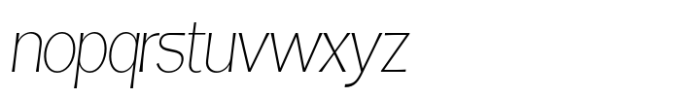 Fintalux Thin Condensed Italic Font LOWERCASE