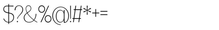 Fintalux Thin Condensed Font OTHER CHARS