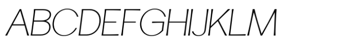 Fintalux Thin Expended Italic Font UPPERCASE