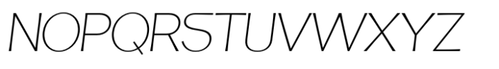 Fintalux Thin Expended Italic Font UPPERCASE