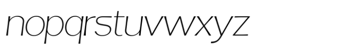 Fintalux Thin Expended Italic Font LOWERCASE