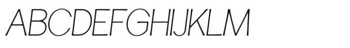 Fintalux Thin Italic Font UPPERCASE