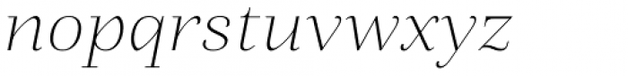 Fiorina Subhead Thin Italic Font LOWERCASE