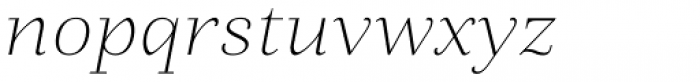 Fiorina Text Thin Italic Font LOWERCASE