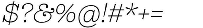 Firelli Thin Italic Font OTHER CHARS