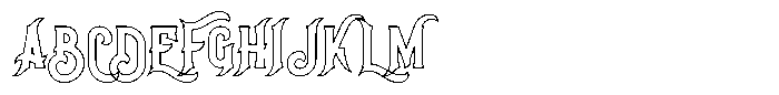 Fireman Outline Font UPPERCASE