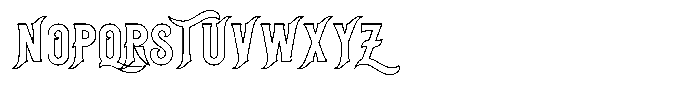 Fireman Outline Font UPPERCASE