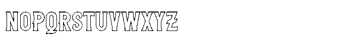 Fireman Outline Font LOWERCASE