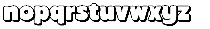 First Bunny Extrude Font LOWERCASE