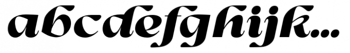 First Class Black Italic Font LOWERCASE