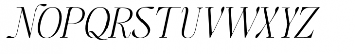 First Class Thin Italic Font UPPERCASE