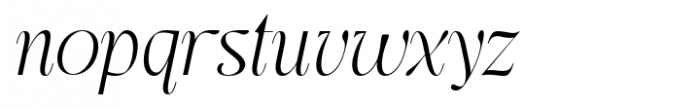 First Class Thin Italic Font LOWERCASE